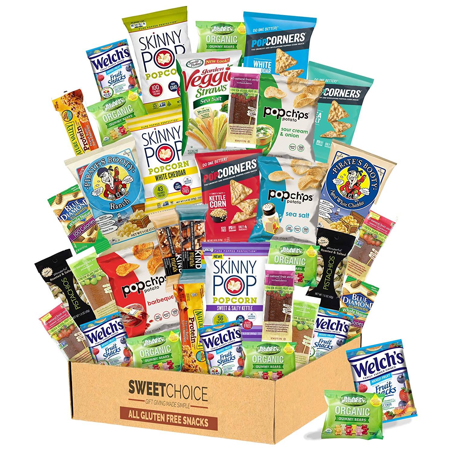 Healthy Snack Box Variety Pack Care Package (50 Count) valentines day Gift  Basket College Student Crave Food Box, Nutritious Bars Chips, Birthday