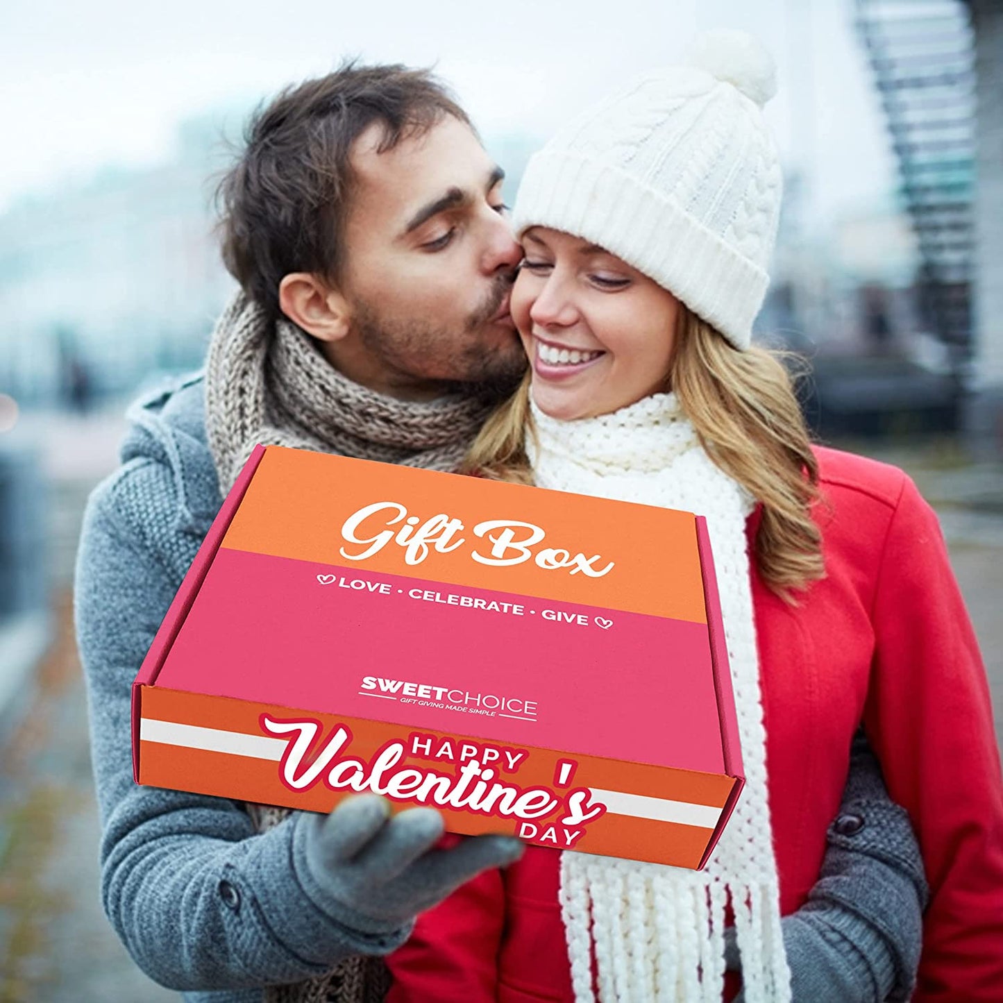 Valentine's Day Care Package (45ct) Snacks Chocolates Candy Gift Box Assortment Variety Bundle Crate Present for Boy Girl Friend Student College Child Husband Wife Boyfriend Girlfriend Love Niece