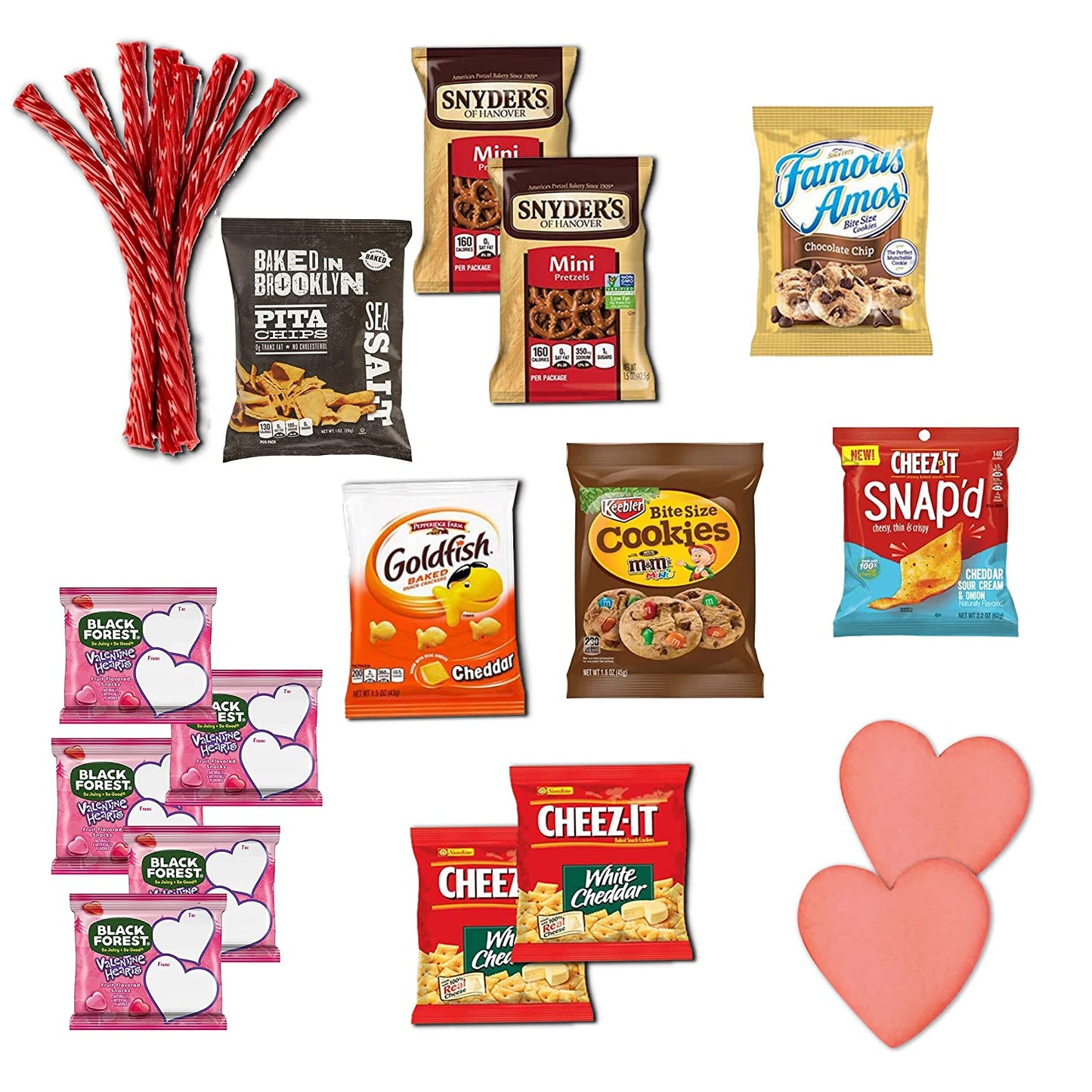 Valentine's Day Care Package (45ct) Snacks Chocolates Candy Gift Box Assortment Variety Bundle Crate Present for Boy Girl Friend Student College Child Husband Wife Boyfriend Girlfriend Love Niece
