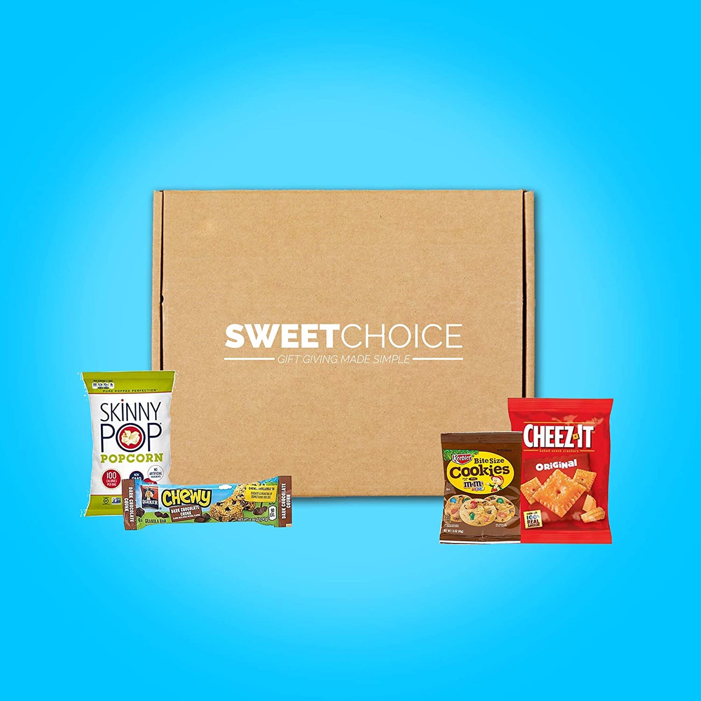 Care Package (120 Count) Variety Snacks Gift Box - College Students, Military, Work or Home - Chips Cookies & Candy! Sweet Choice