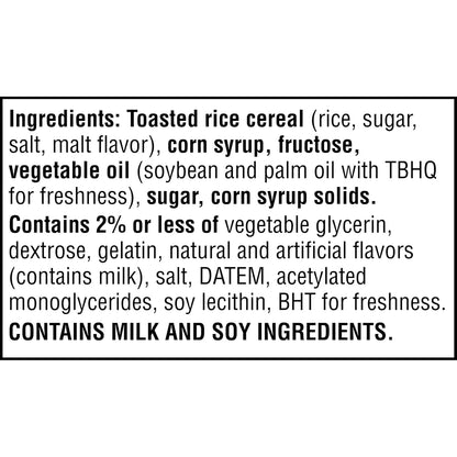 Crispy Marshmallow Squares, Kids Snacks, Snack Bars, Original, 31.2Oz Box (40 Bars)