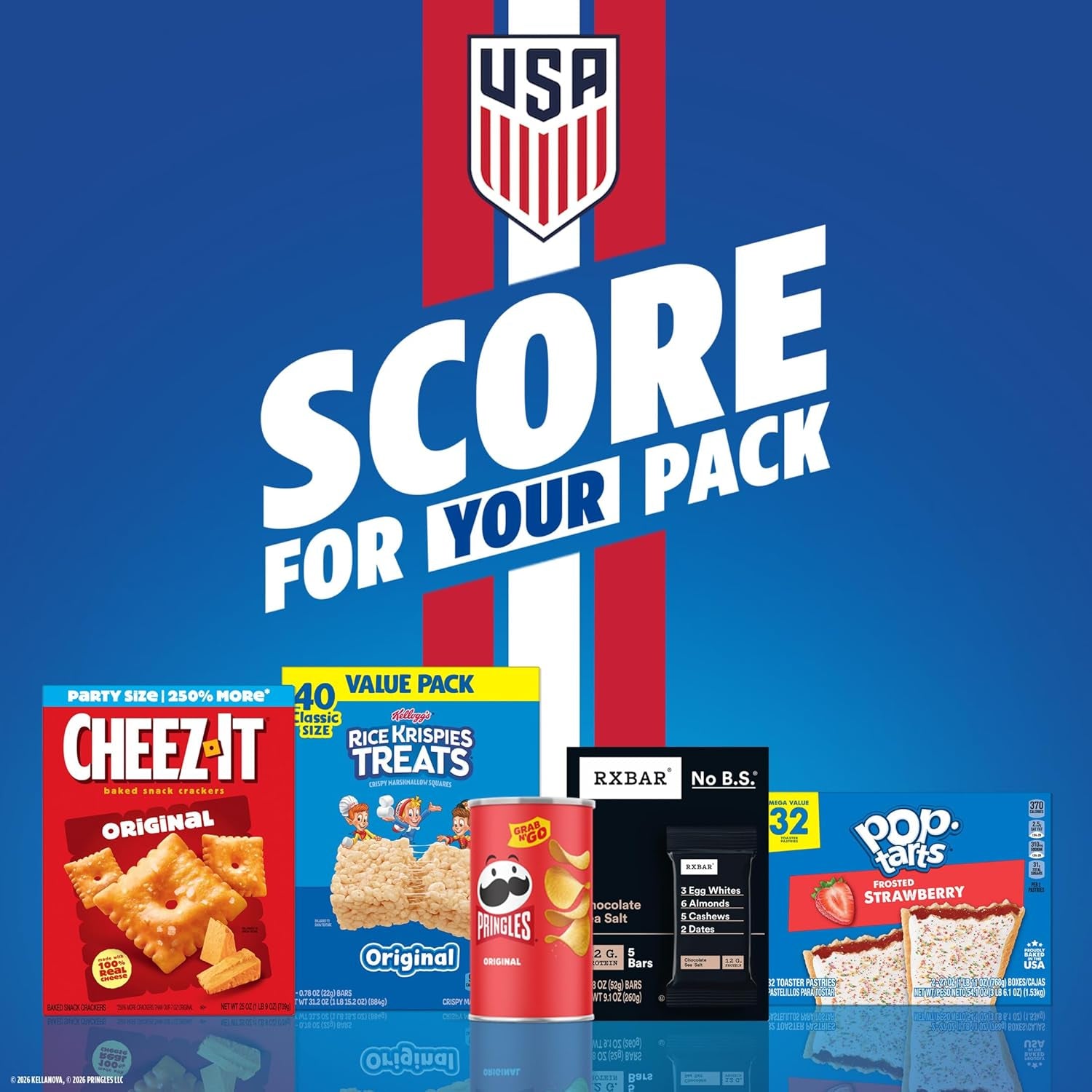 Crispy Marshmallow Squares, Kids Snacks, Snack Bars, Original, 31.2Oz Box (40 Bars)