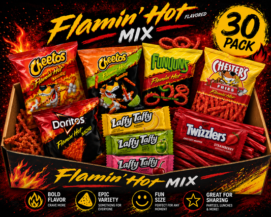 Flamin' Hot Snacks, Variety Pack, snack and candy