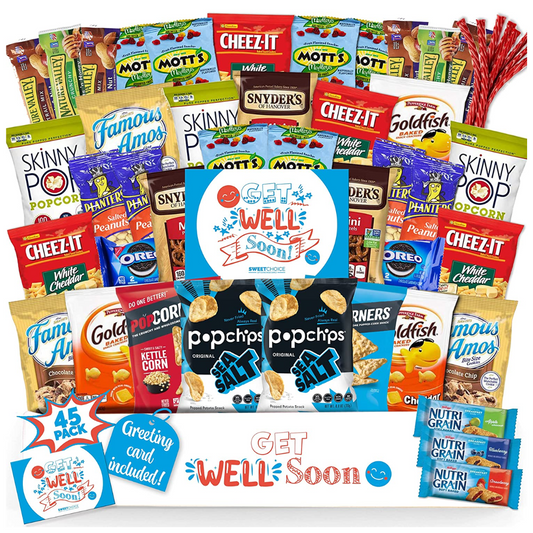 Get Well Soon Gift Basket | Snack Gift Box | Sweet Choice Gift Baskets