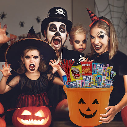 Halloween Care Package Gift Basket 38 pack Candy Snacks Assortment Trick or Treat Cookies Food Bars Toys Variety Gift Pack Box Bundle Mixed Halloween bucket for Children Kids Boys Girls College Students