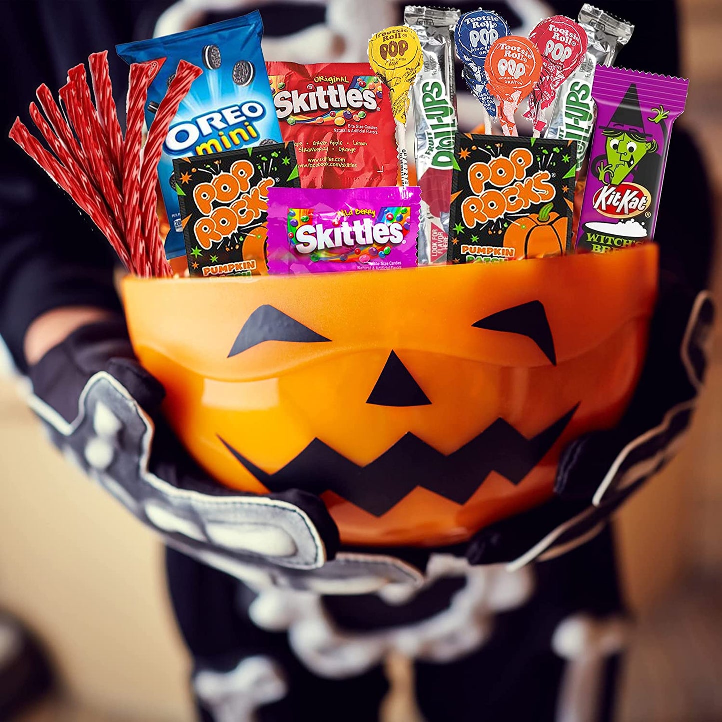 Halloween Care Package Snack box (60) Candy Snacks Assortment Trick or Treat Cookies Food Bars Toys Variety Gift Pack Box Bundle Mixed Bulk Sampler for Children Kids Boys Girls College Students Office