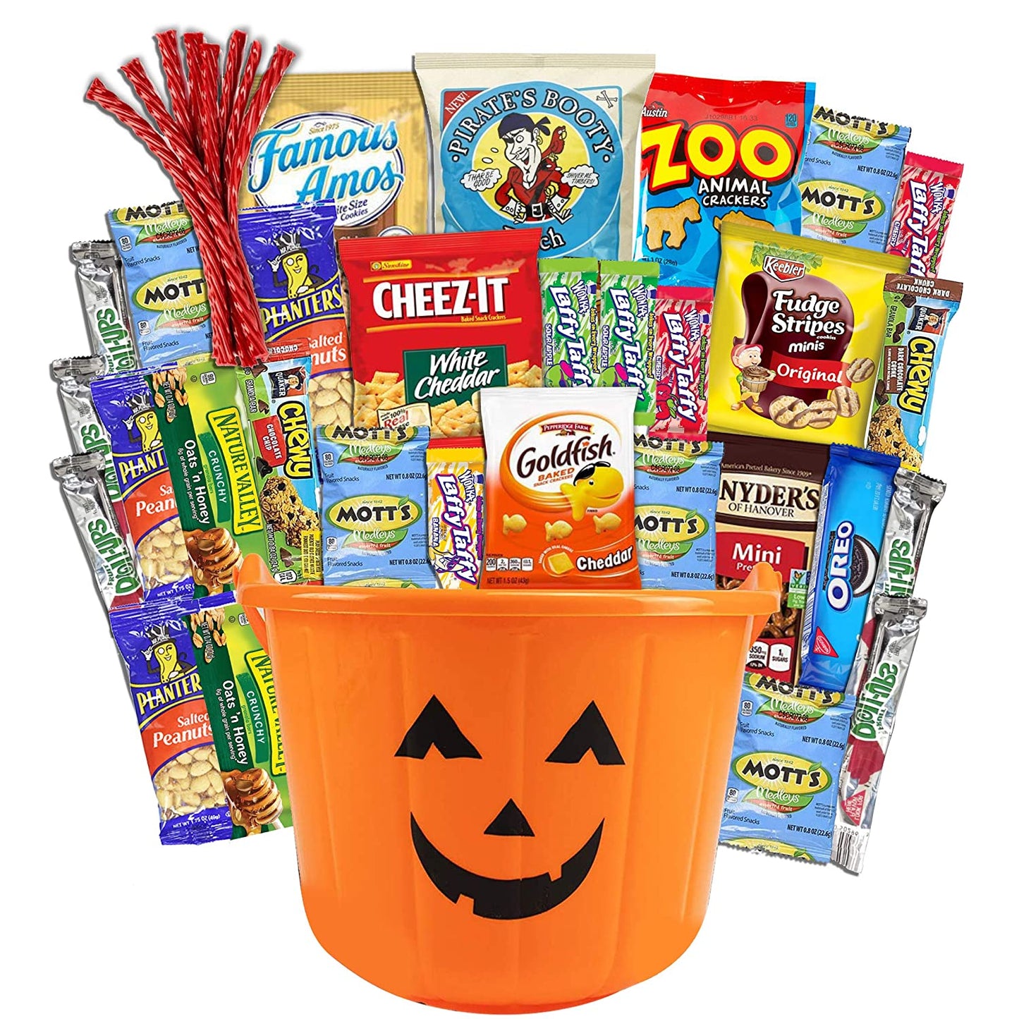 Halloween Package (38) Candy Snacks Assortment Trick or Treat Cookies Food Bars Toys Variety Gift Pack Box Bundle Mixed Bulk Sampler for Children Kids Boys Girls College Students